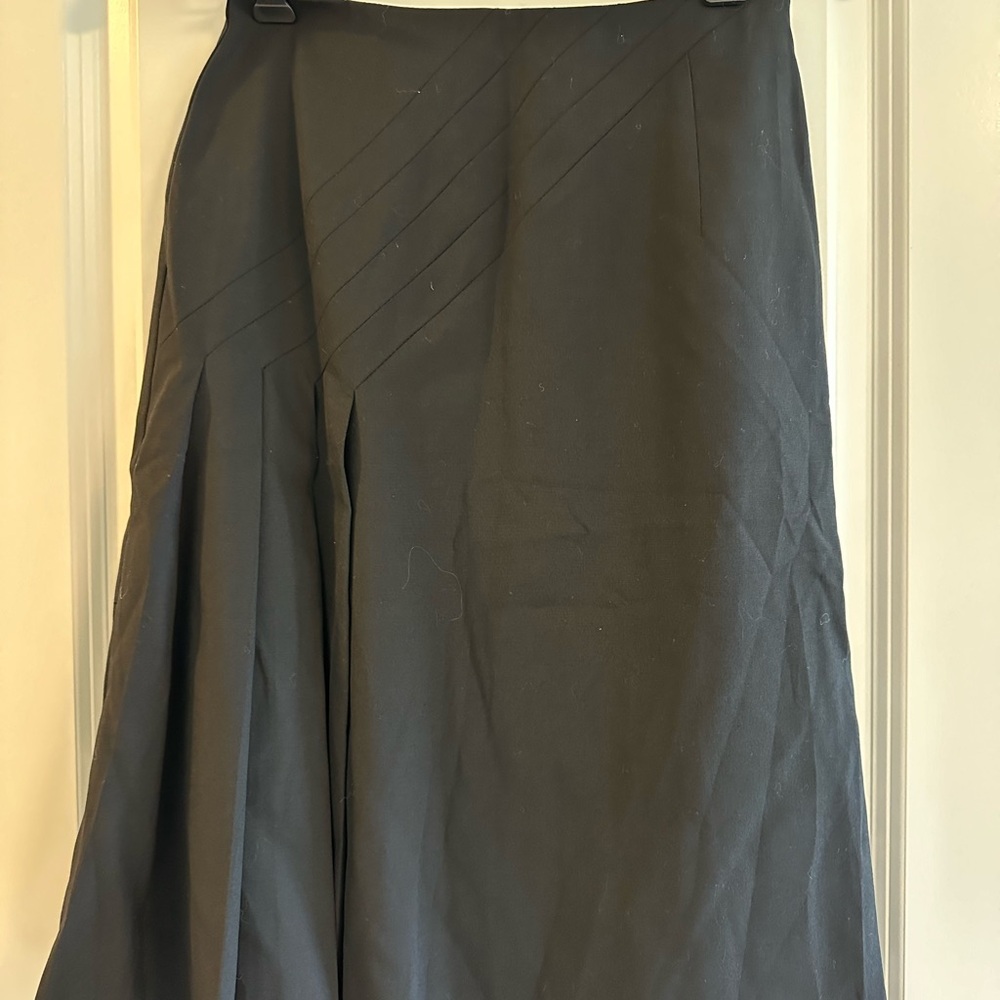 A-line Black Skirt with Pink Lining